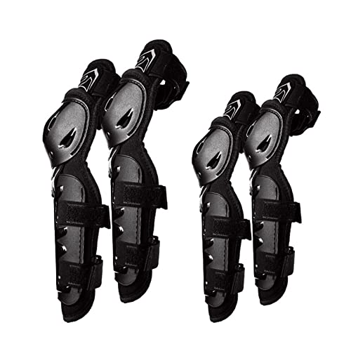 WHYUNM26 Motocross Knee and Elbow Pads Carbon Fiber Racing Adjustable Breathable Warm Knee and Shin Protective Guard Gear