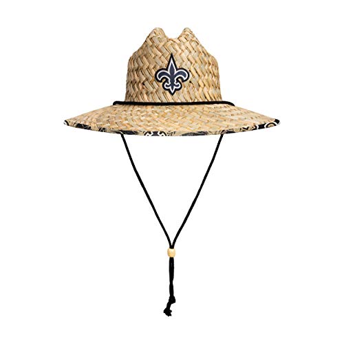 Image of NFL Team Logo Americana Floral Lifeguard Beach Straw Sun Hat
