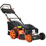 ANOVA Selbstfahrender Rasenmäher, 51 cm, Benzin, 5 PS, Motor MA173, Hubraum 173 ccm, Leistung 5 PS - 3,6 kW, für Rasenpflege in Gärten und Grünzonen, robustes Design