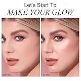 KYDA Face Highlighter Palette, Face Illuminator Glow Palette, Pearl Shimmer Smooth Baked Powder, Lightweight High Pigmented Highlighter Makeup (SUN GLOW) - Image 7