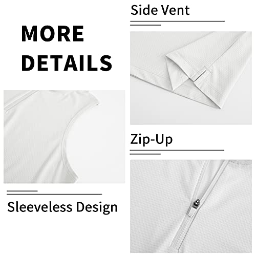 LastFor1 Women's Golf Polo Sleeveless Shirt Zip-Up UPF 50+ UV Protection Athletic Tops Slim Fit Quick Dry Lightweight3