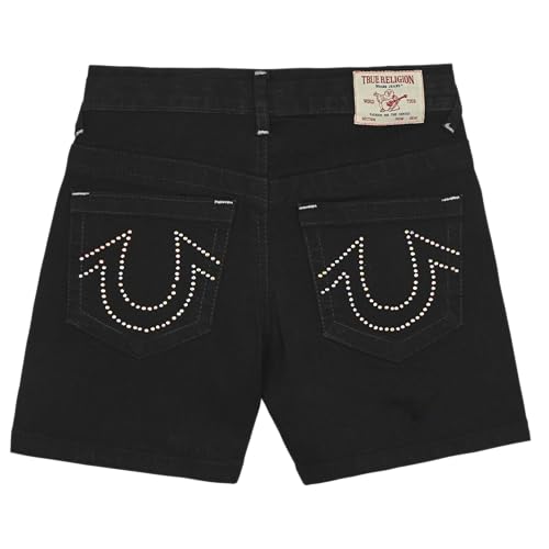 Image of True Religion Girls Jeans Shorts Set Girls Denim Short and Fashion Tee Shirt Clothing Set for Kids