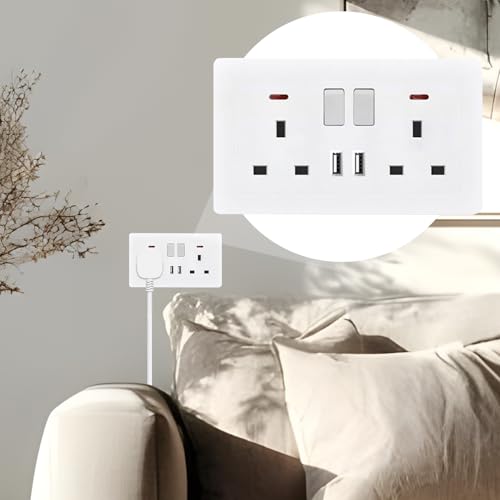 Regleta con 2 tomas de corriente y doble USB para cargar tus dispositivos cómodamente 3