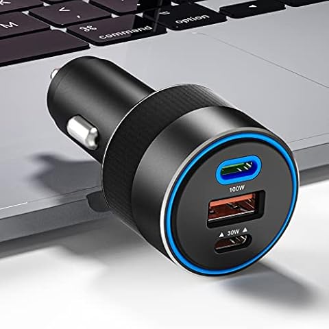130W Type C Car Charger, HOMELYLIFE 3 Ports Laptop Car Charger, PD/PPS 100W & PD/QC 30W Super Fast Car Charger for Laptops, MacBook, iPad, iPhone, Samsung Galaxy, Google Pixel (Cable Not Included) Cover