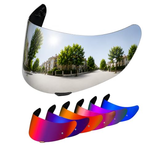 Image of PSLER K1 Visor - Shatterproof Motorcycle Helmet Tinted Face Shield, Impact-Resistant & UV400 Protection Visor for AGV K1 K1S K3SV K5 K5S, Silver(Daytime Use Only)