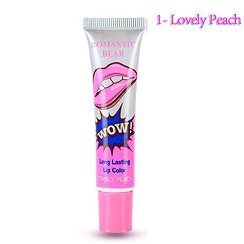 MSmask Waterproof Women Lady Peel-off Lip Gloss Lipstick Liquid Tint Long Lasting Lip Tattoo (Lovely Peach)
