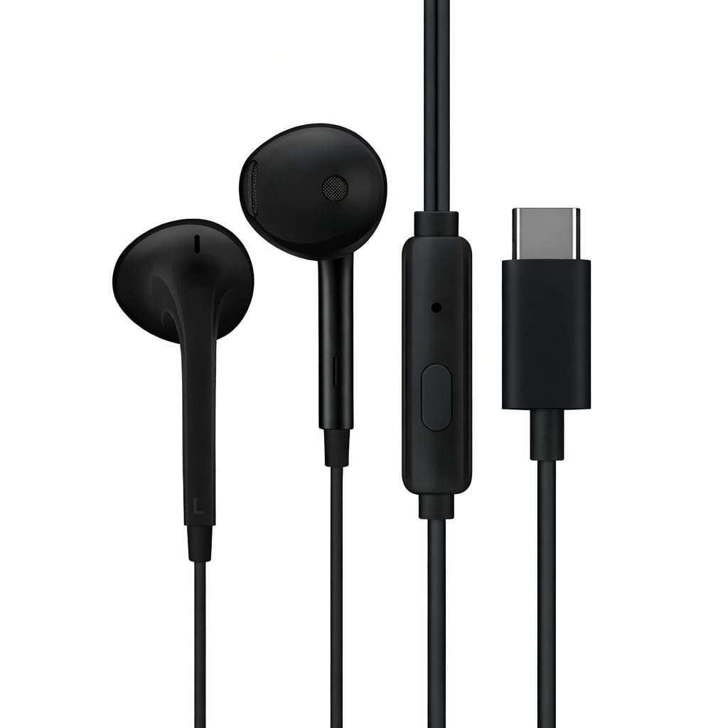 Oppo Type-C Half-in-Ear Wired Earbuds,14.2mm Dynamic Coil, with Multi-Function Remote-MH136 (Black)-image-38