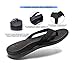 LLSOARSS Plantar Fasciitis Feet Sandal with Arch Support - Best Orthotic flip Flops for Flat Feet，Heel Pain- for Women (8 M US, Black)