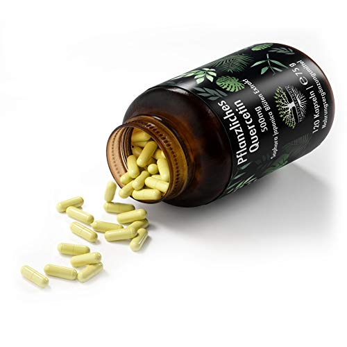 NATURFABRIK Quercetin 500mg | 120 Kapseln | 100% reines Sophora japonica Blüten Extrakt aus japanischem Schnurbaum | hochdosiert | 4 Monatsvorrat | Made in Germany