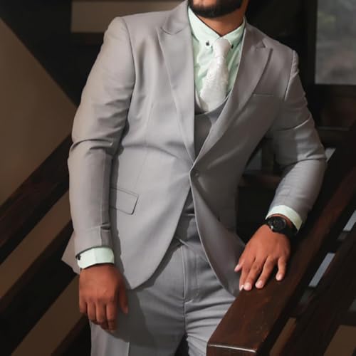 Men's Classic Fit Slim Double Breasted Suit - Formal Suit with Blazer, Pants & Vest4