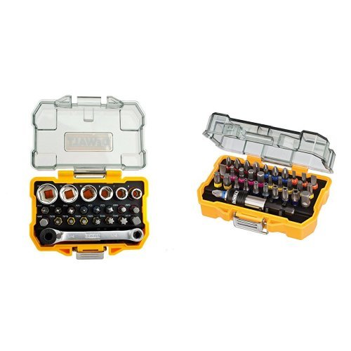 Llaves de vaso de 6 a 13 mm y pack de 32 puntas DT7969-QZ de alta resistencia