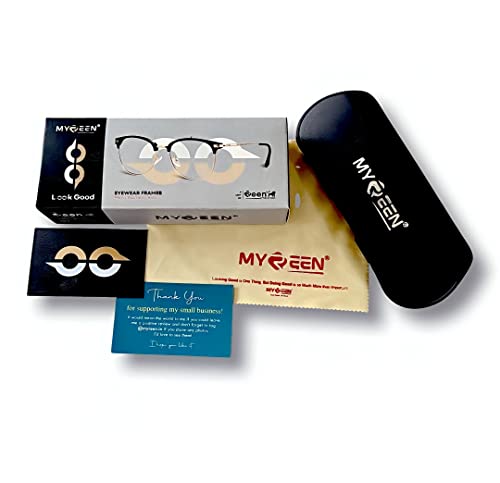Image of myreen Rimless Reading Glasses for Men and Women with Blue Light Blocking Lenses, Chashma for Near Vision, Reading books, Newspaper, Mobile and Computer Use