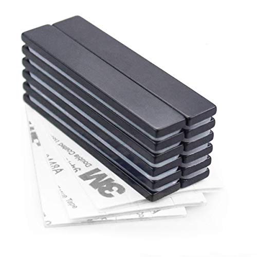 Neodym Magnete, Wasserdicht Magnete mit 3M Kleber,Rare Earth magnet für DIY Building Craft Office,Fridge Magnets,Magnete für glasmagnettafel,Wand (60 * 10 * 3mm 10pc) Cover