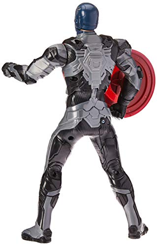 Boneco Capitão América Eletrônico, Avengers, Prateado/Azul