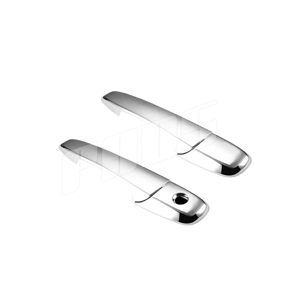 Compatible with(Just Overlay Stick on, NOT for SNAP in Replacement) Chrome Door Handle Cover for 2005-06 07 08 09 10 11 12 13 2014 Ford Mustang- Without Passenger Keyhole