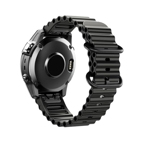 [PLYYQZM] 22mm 26mmVJQxg.Gar min ɍ Fenix 8/E/7/7X/5/5Plus/6/6ProuXbg,Forerunner 965 Instinct/EndurouohpɓKp(Black,26mm)