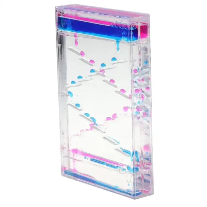 Stock Lider-Temporizadores De Movimiento Líquido, Burbujeador Arena Movimiento Reloj, Aceite para Alivio De Estrés Y Juegos Sensoriales, Decoración De Escritorio E Interiores, Relajación (Cuadrado)
