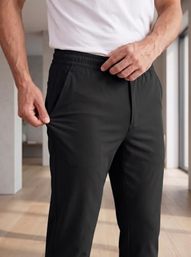 Image of SaintX Men's 4-Way Stretchable Athleisure Pants | Sweat Wicking Fabric | Slim Fit | Active - Sports Wear | Travel, Lounge & Casual Wear | Stylish Back Zipper Pocket | Available in Plus Size (ST06)