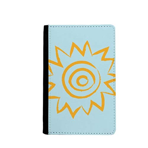 Protège-passeport de voyage portefeuille soleil jaune fini classique