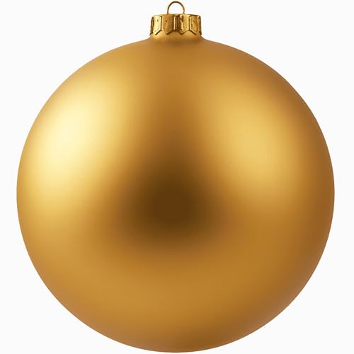 Weihnachtskugeln 1 Stück - Christbaumkugeln - bruchsicher und stoßfester - Christbaumschmuck Ø 20cm Baumschmuck Weihnachten Deko - Gold - matt