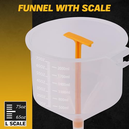 Image of ELEAD No-Spill Coolant Funnel Kit - 19-Piece Radiator Funnel burping kit, coolant Bleeder kit, Extra Funnels and Adapters for Universal Vehicle