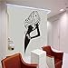 Pretty Woman Wall Decals Hair Salon Beauty Master Barber Vinyl Sticker Hairstyle Barbershop Decor EA116 (Black, Large)
