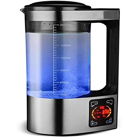 KUANDARM 2L Large Capacity Hydrogen-Rich Water Bottle With LED Display Panel Micro-Electrolysis Alkaline Water Ionizer Machine Water Filter Cover