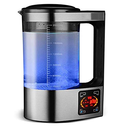 KUANDARM 2L Large Capacity Hydrogen-Rich Water Bottle with LED Display Panel Micro-Electrolysis Alkaline Water Ionizer Machine Water Filter