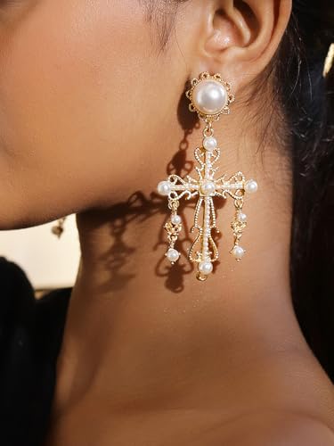 Image of Rubans Statement Drop & Dangle Earrings Stylish Trendy Jewellery Gift for Women & Girls