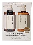 HoneyQue Deep Repair Shampoo and Conditioner Set, 15.2 fl oz, with Manuka Honey & Protein Complex | Japanese Hair Care Sulfate-Free
