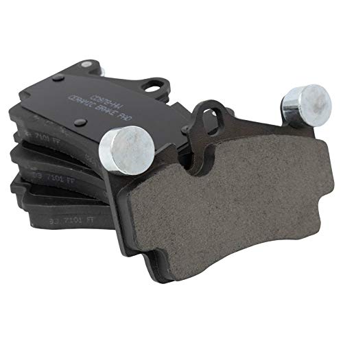 Image of TRQ Rear Brake Pad and Rotor Set Ceramic | For 2007-2015 Audi Q7 2003-2010 Porsche Cayenne 2004-2010 Volkswagen Touareg