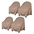 ULTCOVER Waterproof Patio Adirondack Chair Cover 4 Pack for Outdoor Chair Size Upto 28W x 31D x 36H inch