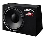 KENWOOD KSC-W1200B Caja de Subwoofer de 300 mm para coche | Caja de Tamaño Compacto y Fácil Instalación. Potencia Pico de 1200 W y Potencia Nominal de 200 W.