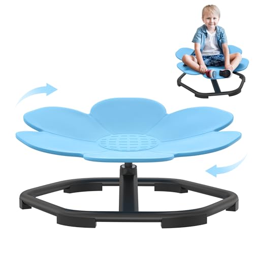 NAIZY Silla giratoria infantil para autismo sensorial, tabla de equilibrio, coordinación y equilibrio, para niños de 3 a 9 años (azul)