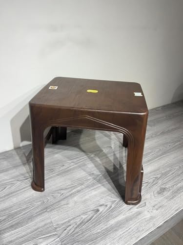Image of Multipurpose Plastic Center Table for Living Room | Durable Coffee Table | Lightweight Utility Table for Home, Bedroom & Balcony (Brown) (1)