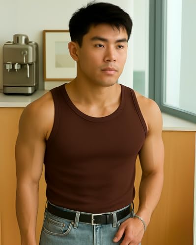 Image of Rockwell Men's Premium Cotton Vest - Sleeveless Gym Undershirt | Breathable, Stretchable & Skin-Friendly Innerwear for Everyday Comfort | Pack of 2 | 302