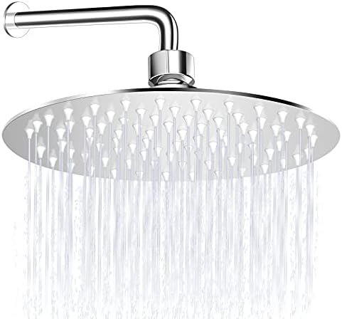 Welan Rain Shower Head Round 12 Inch Shower Heads High Pressure Angle Adjustable,304 Stainless Steel Waterfall Shower Heads Rainfall, Ultra-thin Pressure Boosting Large Showerheads