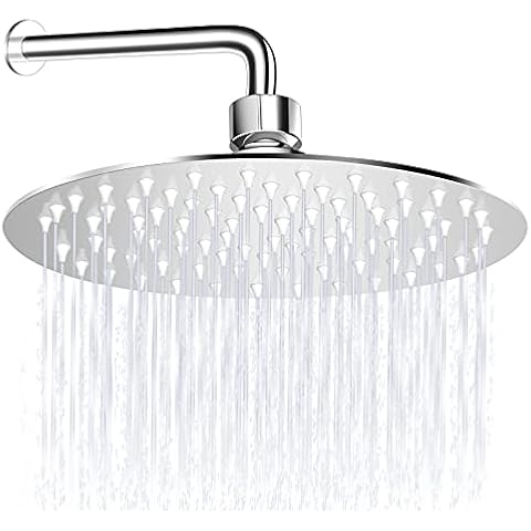 Welan Duschkopf Regendusche,30 CM Regendusche Duschkopf 304 Edelstahl Runde Duschkopf Regenbrause Cover