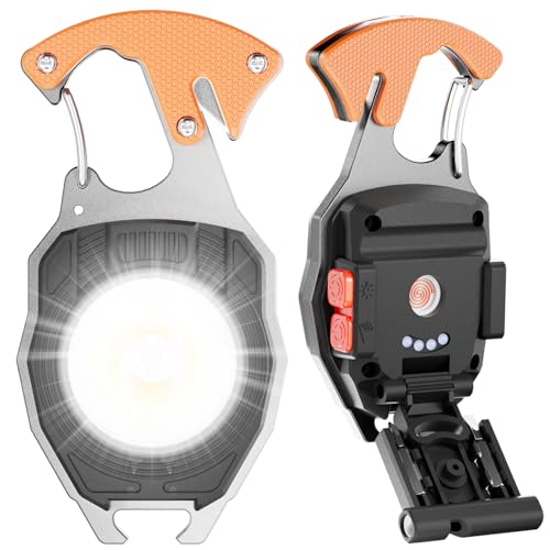 SEANCHEER Mini Led Torcia Portachiavi, Piccola Torcia Ricaricabile 1000 lumen, 7 Modalità Luce di Lavoro, Gadget da...
