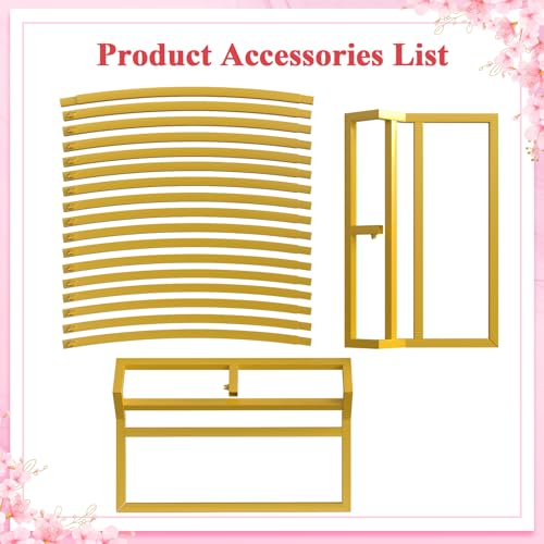 Image of Round Backdrop Stand 9.2ft, Round Balloon Arch Stand, Gold Circle Arch | Metal Circle Backdrop Frame for Wedding, Birthday Party, Anniversary, Bridal Ceremony, Graduation Decoration
