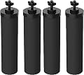 Filterlogic NSF/ANSI 372 Certified Water Filter, Replacement for Berkey® BB9-2® Black Purification Elements and Berkey® Gravity Filter System, Waterdrop King Tank Gravity-fed System, Pack of 4