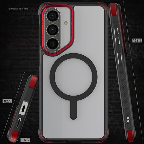 Image of Ghostek Covert Clear Samsung S26+ MagSafe Case with Magnetic Ring, Slim Thin Military Grade Shockproof Phone Cover Compatible with 2026 Galaxy S26 Plus (6.7 inch) (Smoke)