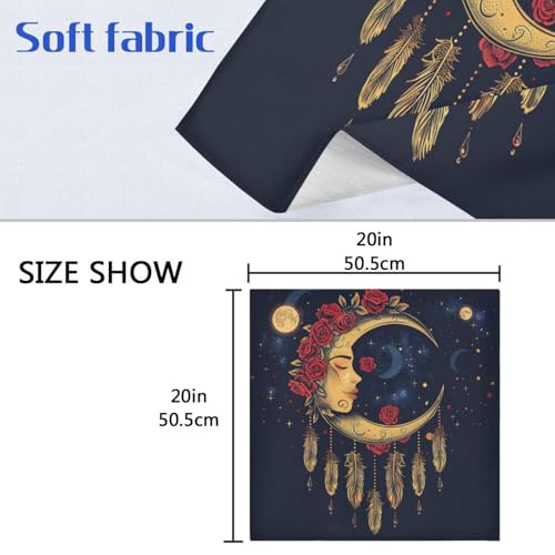 Servilletas de Tela Boho Multicolor Set x6 20x20 pulg miniatura 6