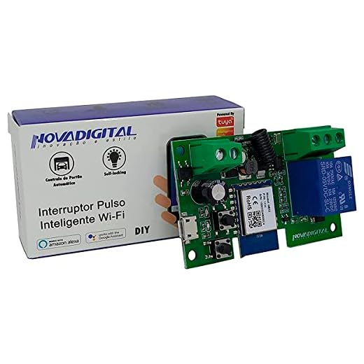 Interruptor Pulso Inteligente Wi-fi 7v 32v Automação Para Portão De Garagem, Persiana, Fechadura Eletrônica Compatível com Alexa