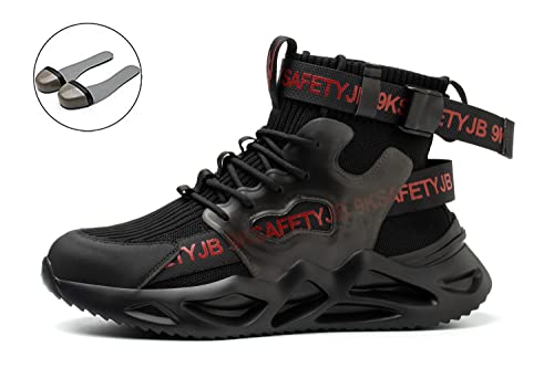 Luolocsn Work Boots Safety Steel Toe Shoes for Men and Women Slip Resistant Lightweight Breathable Industrial & Construction Sneakers2