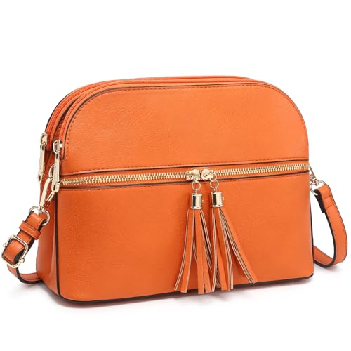 Dasein Women Tassel Zipper Pocket Crossbody Bag Shoulder Purse Fa...