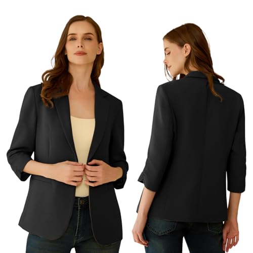 Women's 3/4 Sleeve Blazers, Lightweight Elegant Jackets for Women, Women Blazer Business Casual Outfits for Work2