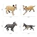 RESTCLOUD 8Pcs Wolf Cub Toy Figure Set Baby Wolves Animals Figurines