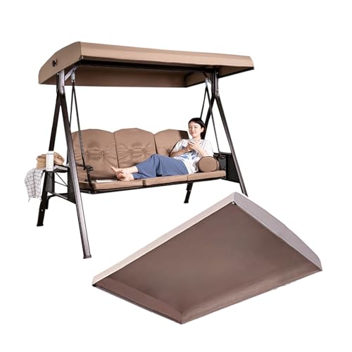 WPJBDS Outdoor Swing Canopy Replacement Cover 2 3 Seater Universal Patio Swing Cover,Waterproof Replacement Canopy Top Cover for Garden Swing Chair Patio Hammock(Size:2 Seater: 158x118cm/62x46.4inch)