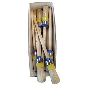 ROTIX -93621 | 12 stuks ringkwasten Ø 20 mm maat 2 | ronde kwast lakkwast | lichte borstelharen